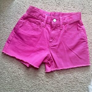 Old Navy | Pink High-Waisted Denim Shorts - 10 (girls)